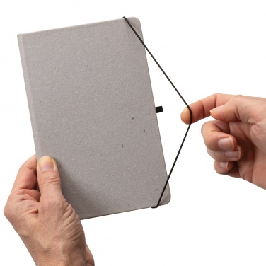 Logo trade promotional giveaways image of: Recycled leather hardcover notebook A5