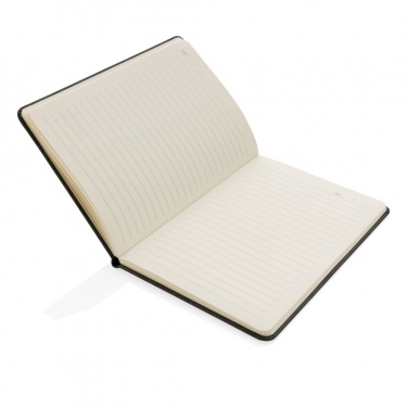 Logo trade promotional gifts image of: Deluxe hardcover PU notebook A5 with phone and pen holder