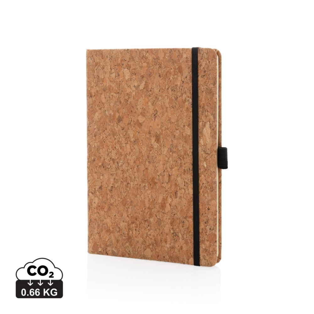 Logo trade promotional merchandise image of: Cork hardcover notebook A5