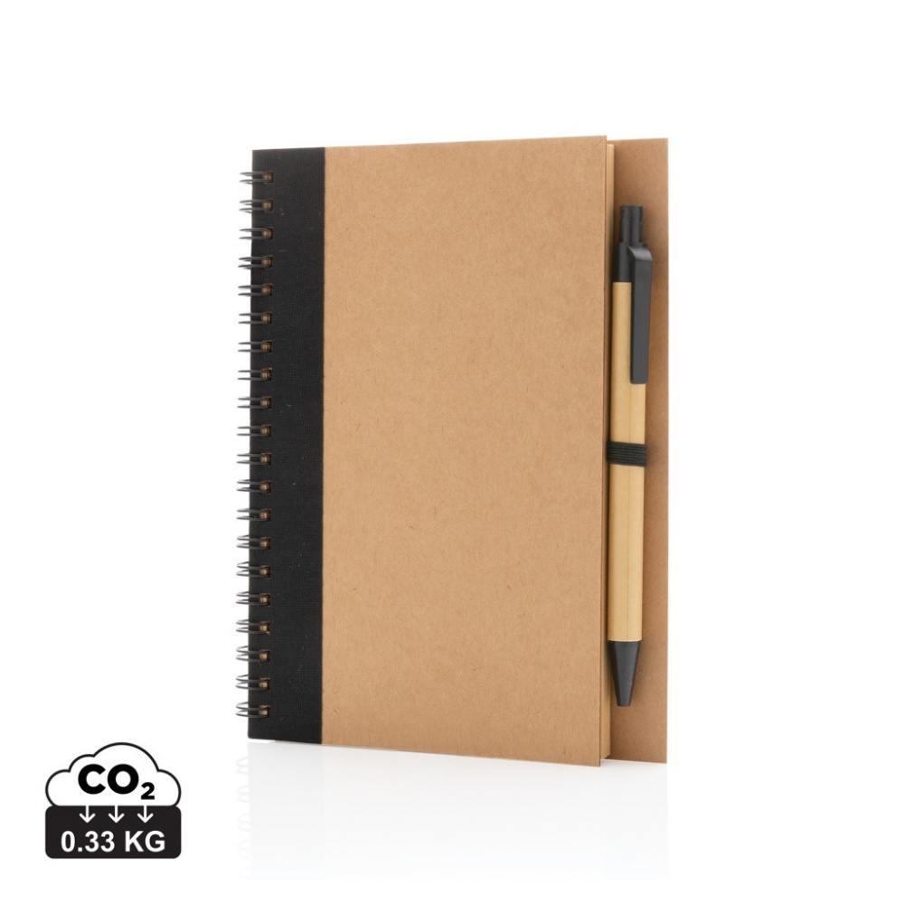 Logotrade business gifts photo of: Kraft spiral notebook with pen