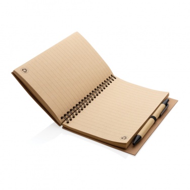Logotrade business gift image of: Cork spiral notebook with pen