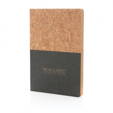 Logo trade advertising products picture of: A5 cork & kraft notebook