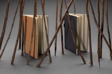 Logo trade promotional gift photo of: A5 deluxe kraft hardcover notebook