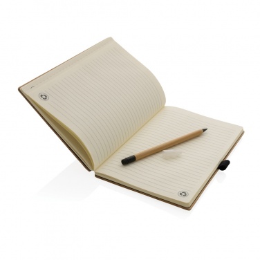 Logotrade business gifts photo of: Bamboo notebook and infinity pencil set