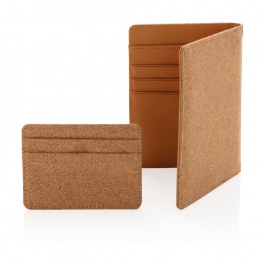 Logo trade corporate gifts picture of: Cork secure RFID passport cover