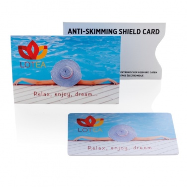 Logo trade promotional gift photo of: Anti-skimming RFID shield card with active jamming chip