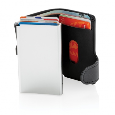 Logotrade promotional gift image of: Standard aluminium RFID cardholder with PU wallet