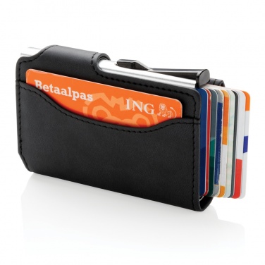 Logotrade promotional products photo of: Standard aluminium RFID cardholder with PU wallet