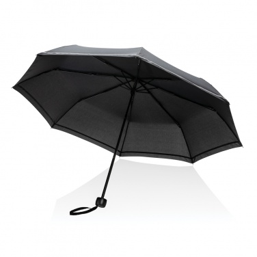 Logo trade promotional products picture of: 20.5"Impact AWARE™ RPET 190T pongee mini reflective umbrella