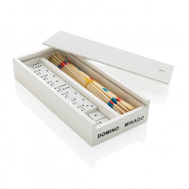 Logotrade advertising product picture of: Deluxe mikado/domino in wooden box