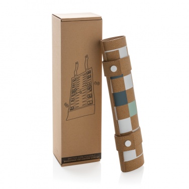 Logo trade advertising products image of: Britton cork foldable backgammon and checkers game set