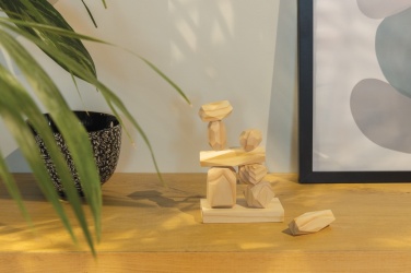 Logotrade promotional gift picture of: Ukiyo Crios wooden balancing rocks in pouch