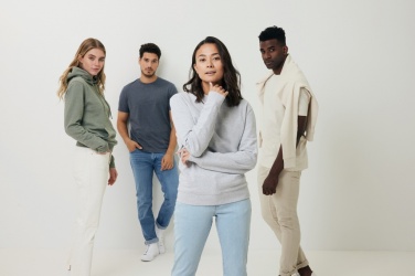 Logo trade promotional gift photo of: Iqoniq Torres recycled cotton hoodie undyed