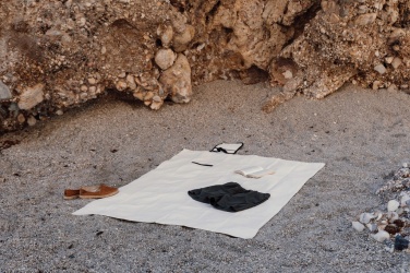 Logo trade corporate gift photo of: VINGA Volonne AWARE™ recycled canvas picnic blanket