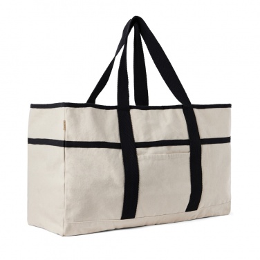 Logotrade promotional item image of: VINGA Volonne AWARE™ recycled canvas beach bag