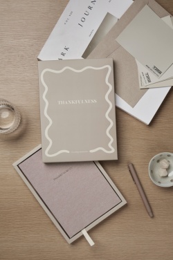 Logo trade promotional giveaways image of: VINGA Thankfulness GRS recycled paper journal