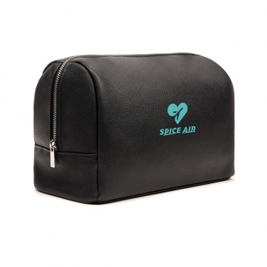 Logo trade corporate gifts picture of: VINGA Bermond RCS recycled PU toiletry bag