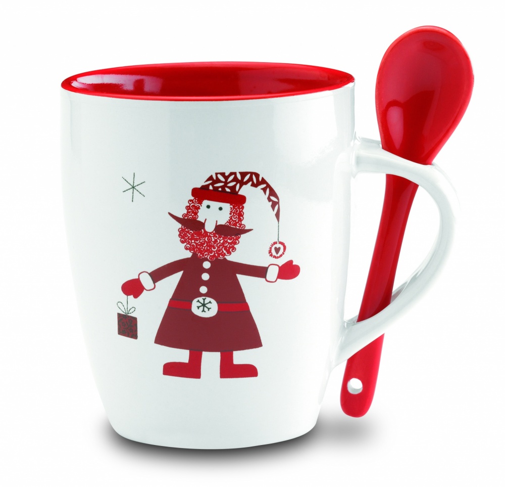 Logo trade corporate gift photo of: Mug with spoon 250ml