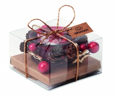 Logo trade promotional giveaways image of: Christmas candle holder