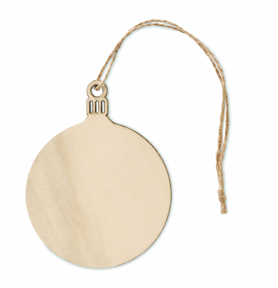 Logo trade promotional items picture of: Wooden Tree bauble hanger