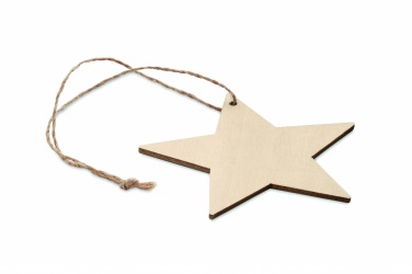 Logo trade promotional merchandise picture of: Wooden star shaped hanger