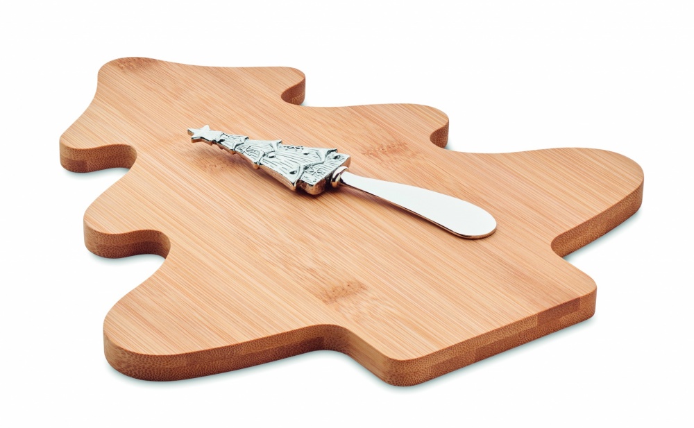 Logo trade promotional products image of: Cheese board set in bamboo Essen