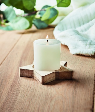 Logo trade promotional items picture of: Candle on star wooden base