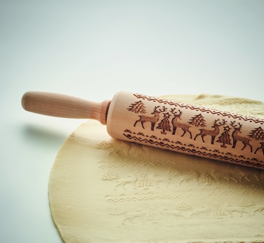 Logo trade promotional items picture of: Christmas pastry wooden rolling