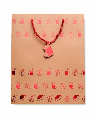 Logo trade promotional merchandise picture of: Gift paper bag with pattern