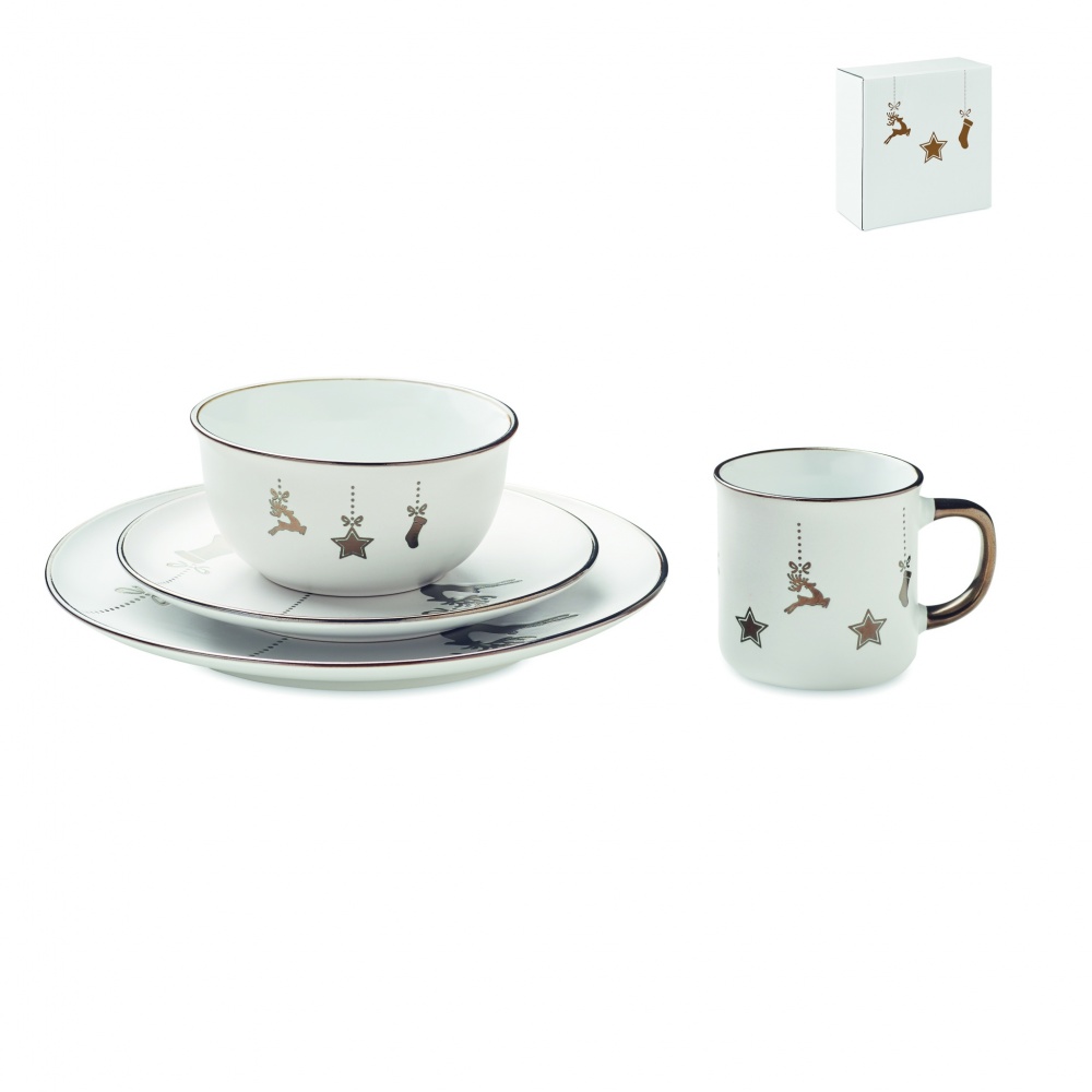 Logotrade promotional giveaway image of: 4 piece ceramic place setting