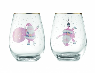 Logo trade promotional product photo of: Set of 2 Christmas glasses