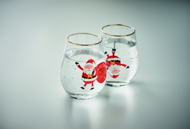 Logo trade promotional gift photo of: Set of 2 Christmas glasses