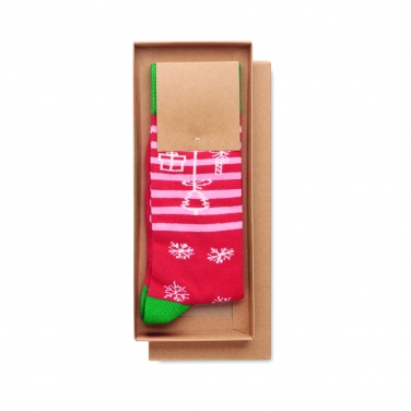 Logo trade promotional gift photo of: Pair of Christmas socks M