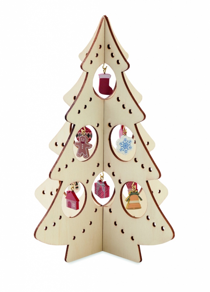 Logotrade promotional merchandise picture of: Wooden Xmas tree decoration