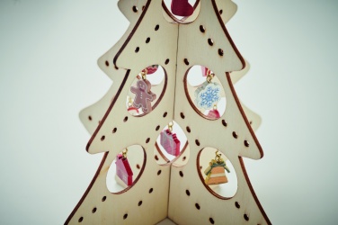 Logo trade promotional items image of: Wooden Xmas tree decoration