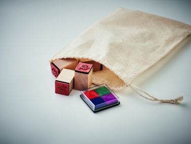 Logo trade corporate gifts image of: 8 wooden Christmas stamps set