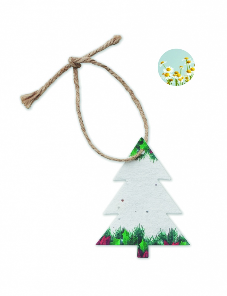 Logo trade promotional item photo of: Seed paper Xmas ornament