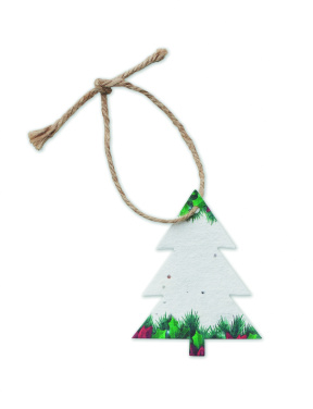 Logo trade promotional merchandise image of: Seed paper Xmas ornament