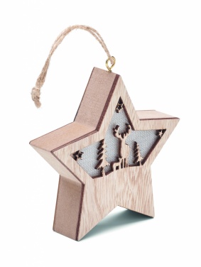 Logotrade business gift image of: MDF star with light