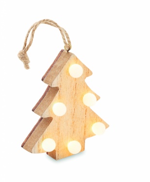 Logo trade corporate gift photo of: Wooden weed tree with lights