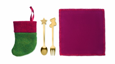 Logo trade promotional merchandise image of: Christmas dessert cutlery set