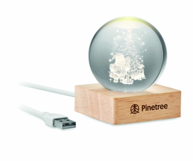 Logo trade promotional merchandise picture of: Christmas LED crystal ball
