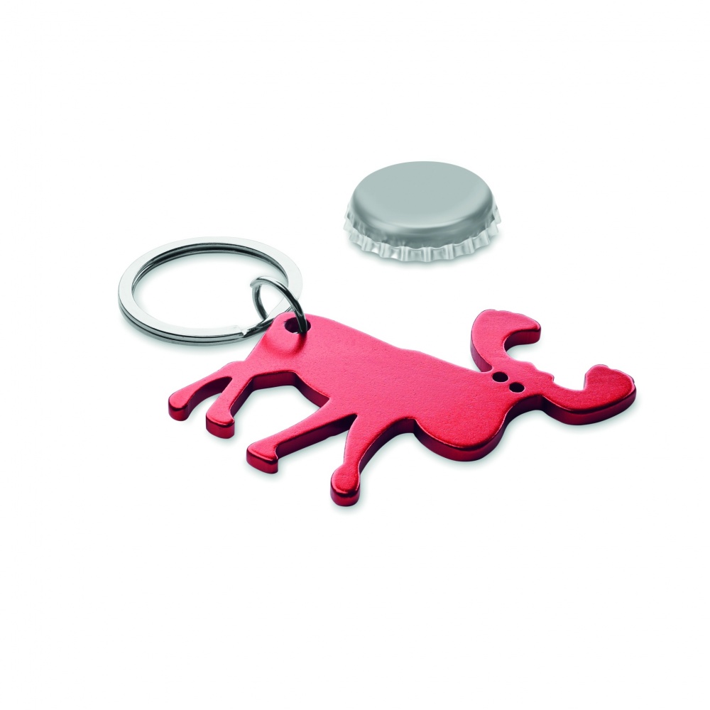 Logo trade promotional merchandise image of: Recycled aluminium key ring Pori