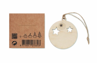 Logo trade promotional product photo of: Wooden bauble shape hanger