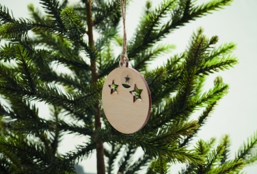 Logo trade promotional item photo of: Wooden bauble shape hanger