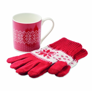 Logotrade promotional item picture of: Winter gift mug and gloves set
