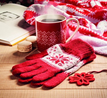 Logo trade promotional merchandise picture of: Winter gift mug and gloves set