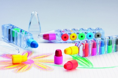 Logo trade promotional gifts picture of: Set of 6 wax crayons