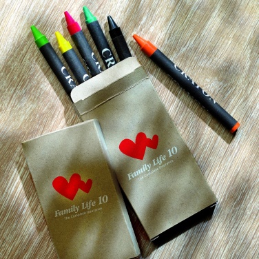 Logotrade promotional gift image of: Carton of 6 wax crayons