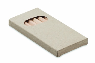 Logo trade promotional items image of: 6 coloured pencils in box